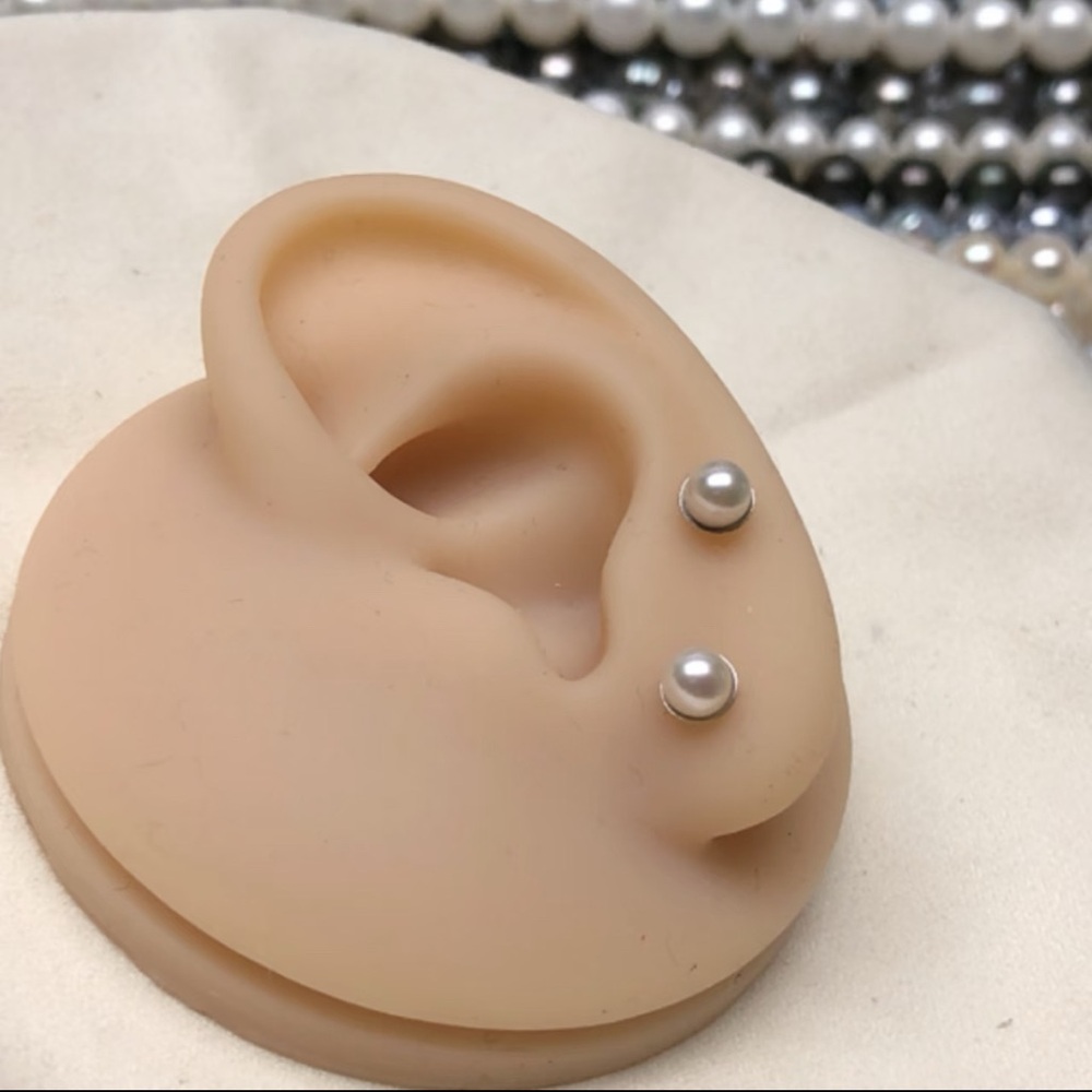 Elegant Seawater Akoya Pearl Stud Earrings